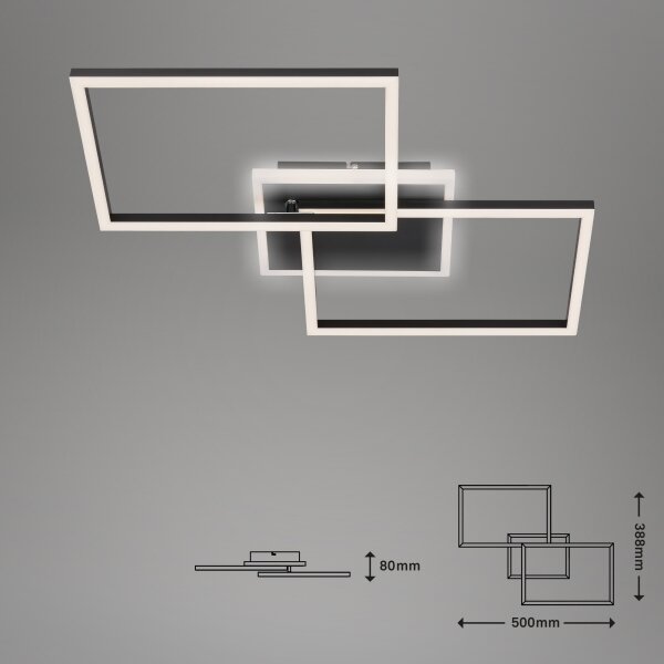 Plafonieră LED dimabilă FRAME LED/40W/230V Briloner 3049-015 + telecomandă