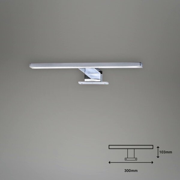 Aplică LED pentru oglindă de baie Briloner 2104-018 DUN LED/5W/230V 30 cm IP44