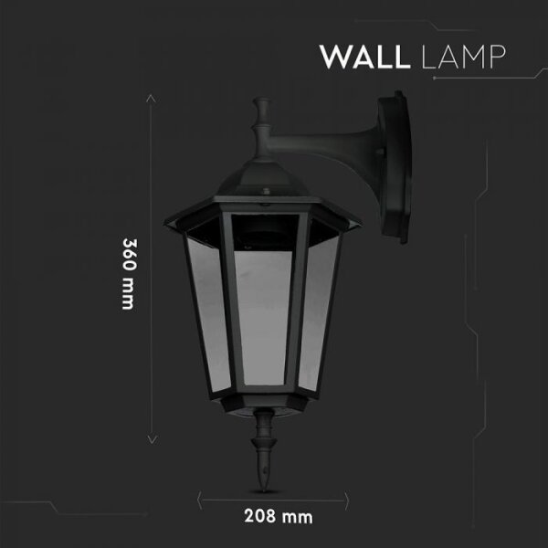 Lampă de perete de exterior 1xE27/40W/230V IP44 negru
