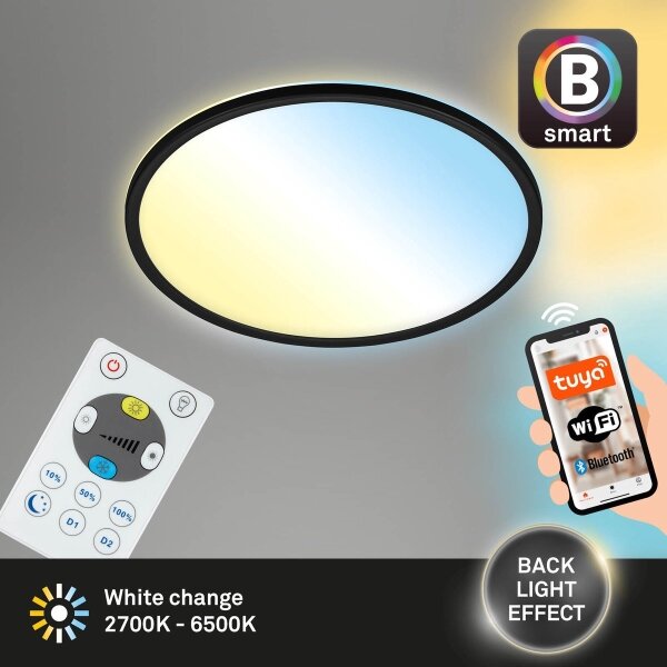 Plafonieră LED dimabilă SLIM LED/22W/230V Wi-Fi Tuya Briloner 7059-015 + telecomandă