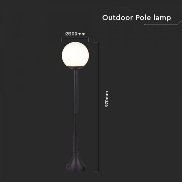Lampă de exterior 1xE27/60W/230V IP44 97 cm negru