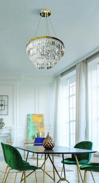 Azzardo AZ4906 - Lustră de cristal pe cablu SALERNO 12xG9/40W/230V