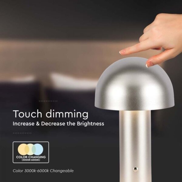 Lampă LED de birou reglabilă, reîncărcabilă, 1W, 5V, 3000-6000K, 1800 mAh, aurie