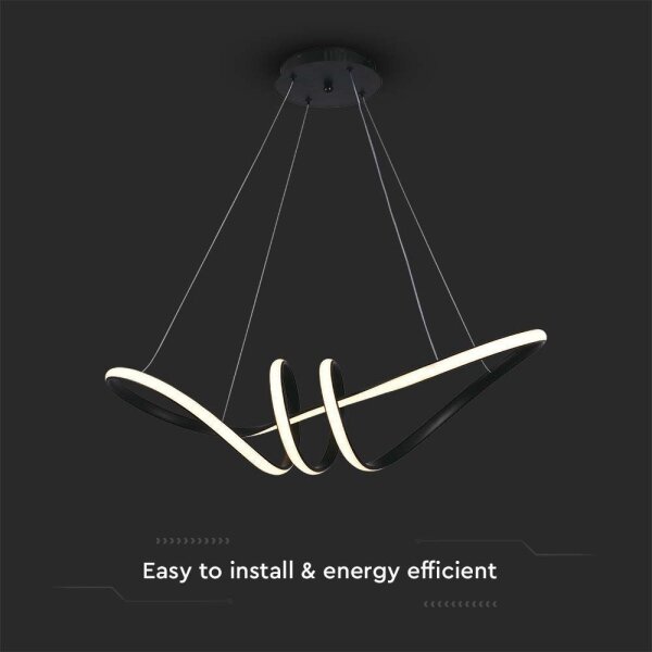 Lustră LED pe cablu LED/24W/230V 3000K negru