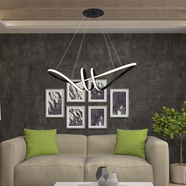 Lustră LED pe cablu LED/24W/230V 3000K negru