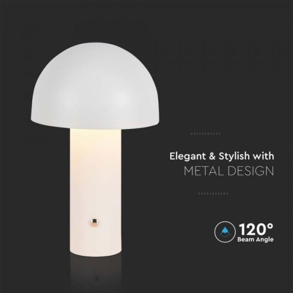 Lampă de birou LED reglabilă, reîncărcabilă, 1W, 5V, 3000-6000K, 1800 mAh, albă
