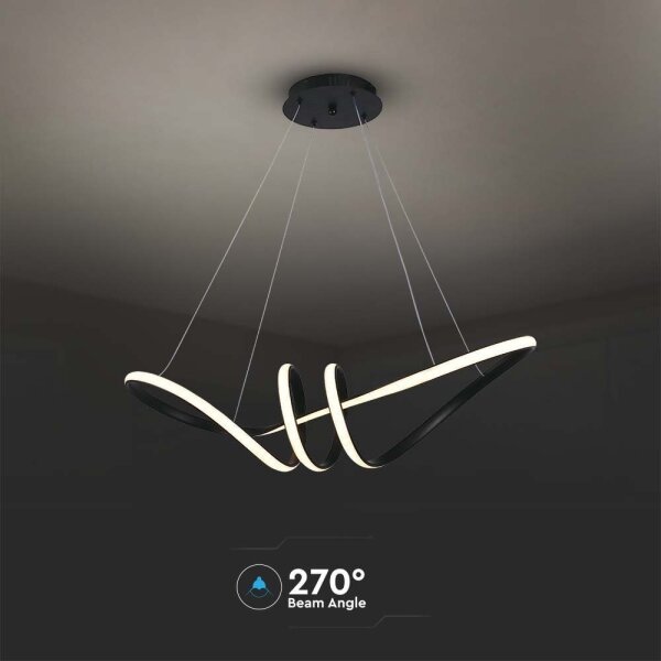 Lustră LED pe cablu LED/24W/230V 3000K negru