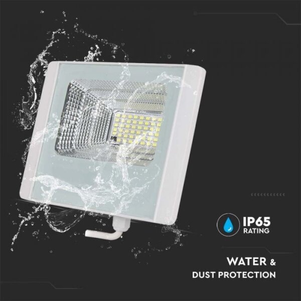 Proiector solar LED exterior 12W, 3,2V, IP65, 6400K cu telecomandă