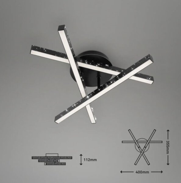 Lustră LED aplicată REY 3xLED/5W/230V Briloner 3518-035