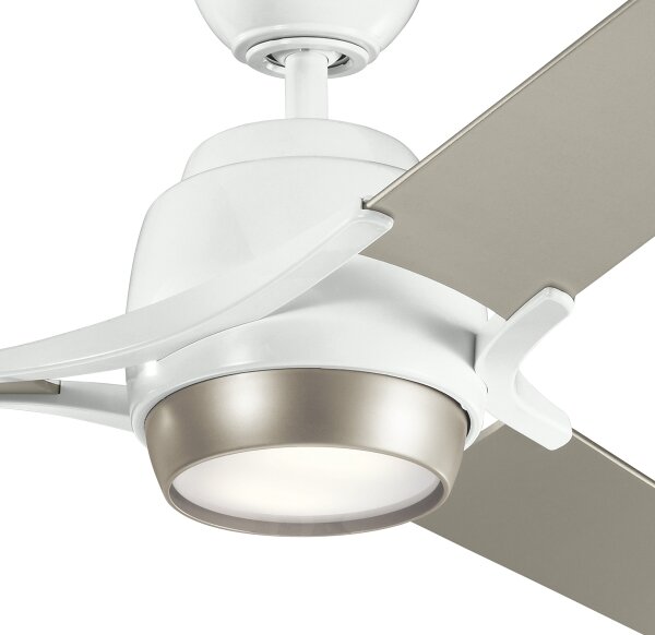 Ventilator LED dimabil de tavan Kichler KLF-ZEUS-60-WHT ZEUS LED/10W/230V + telecomandă