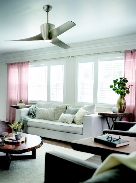 Ventilator LED dimabil de tavan Kichler KLF-PHREE-56-BN PHREE 10W/230V + telecomandă