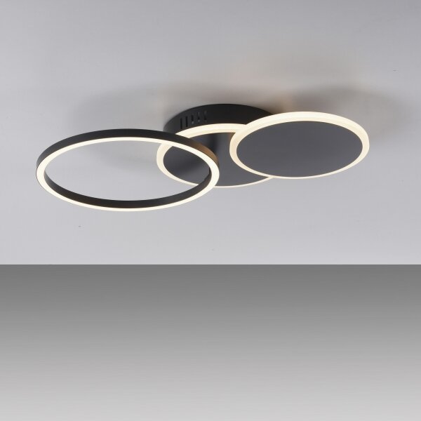 Plafonieră LED SEVENT LED/25,5W/230V negru Leuchten Direkt 14116-18