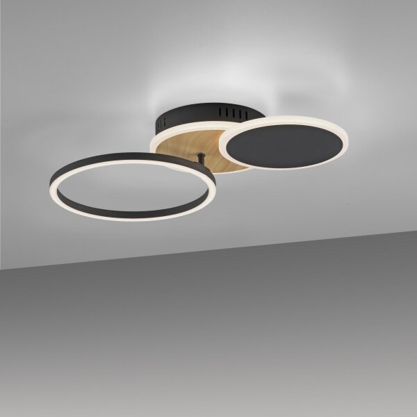 Plafonieră LED SEVENT LED/25,5W/230V negru/maro Leuchten Direkt 14116-78