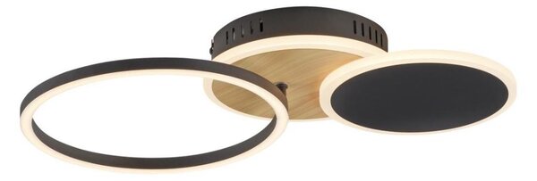 Plafonieră LED SEVENT LED/25,5W/230V negru/maro Leuchten Direkt 14116-78