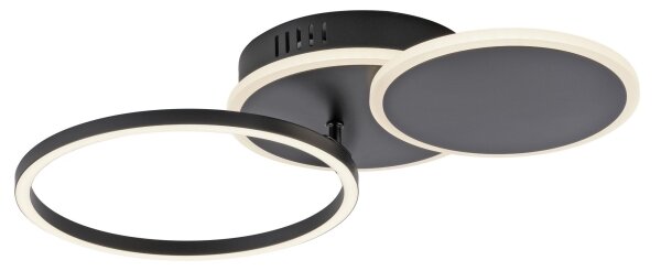 Plafonieră LED SEVENT LED/25,5W/230V negru Leuchten Direkt 14116-18