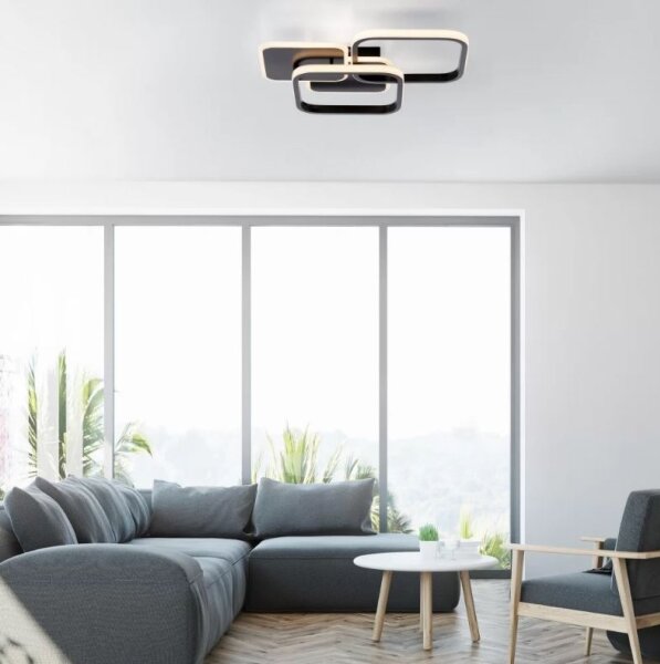 Plafonieră LED SEVENT LED/36W/230V negru Leuchten Direkt 14117-78