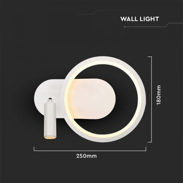 Aplică LED/14W/230V 4000K negru