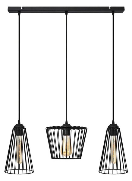 Lustră pe cablu TORRI 3xE27/15W/230V negru