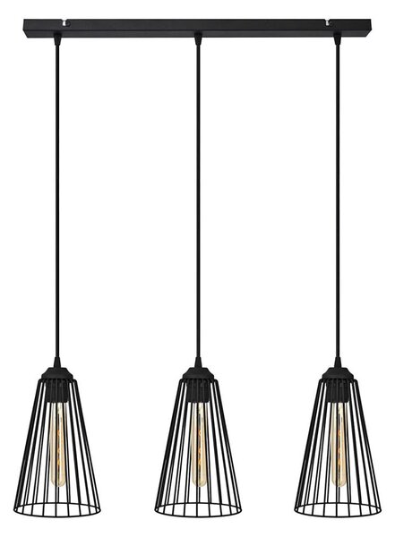 Lustră pe cablu TORRI 3xE27/15W/230V negru