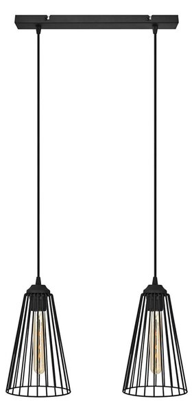 Lustră pe cablu TORRI 2xE27/15W/230V negru