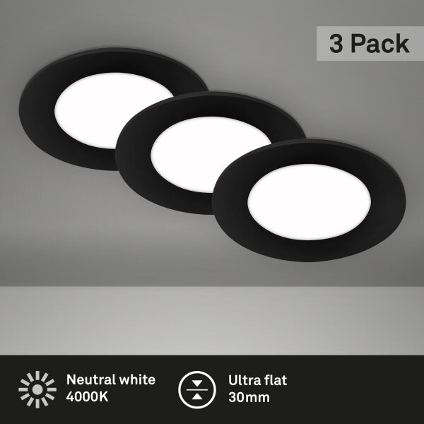 SET 3x corp de iluminat LED încastrat pentru baie LED/3W/230V IP44 Briloner