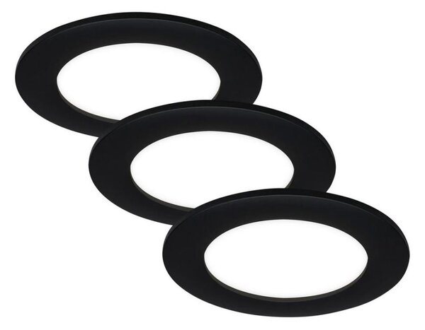 Brilo - Set de 3 corpuri LED încastrate pentru baie FLAT, 6W, 230V, IP44