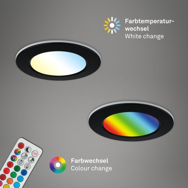 SET 3x plafonieră LED RGBW dimabilă pentru baie LED/4,8W/230V IP65 Briloner