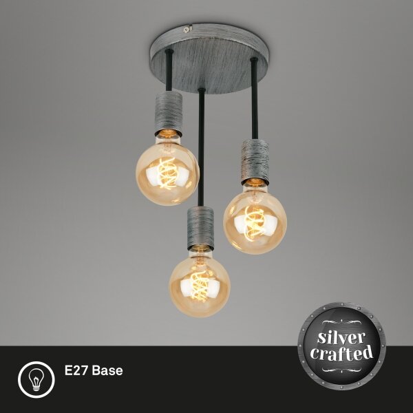 Lustră pe cablu HENGA 3xE27/60W/230V Briloner