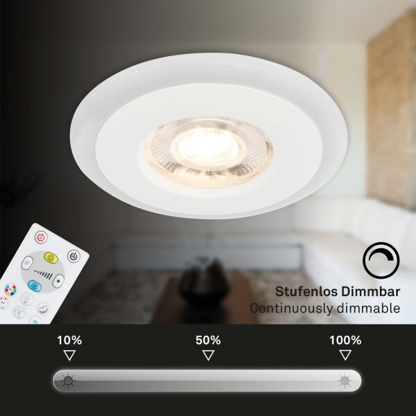 SET 3x corp de iluminat LED RGBW dimabil pentru baie LED/5W/230V IP44 Briloner + telecomandă