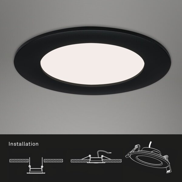 Brilo - Set de 3 corpuri LED încastrate pentru baie FLAT, 6W, 230V, IP44