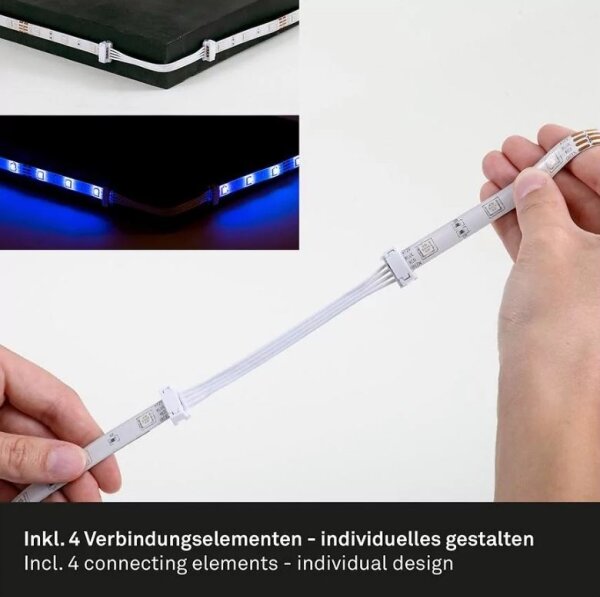 Bandă LED RGBW dimabilă 6,5m LED/22W/230V Brilo + telecomandă