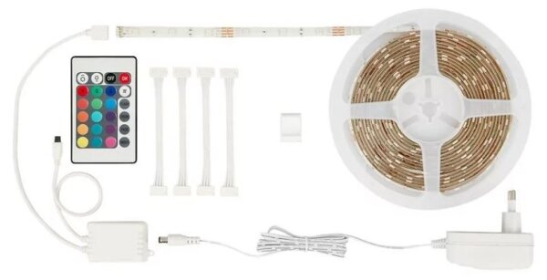 Bandă LED RGBW dimabilă 6,5m LED/22W/230V Brilo + telecomandă