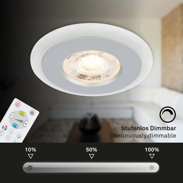 SET 3x corp de iluminat LED RGBW dimabil pentru baie LED/5W/230V IP44 Briloner + telecomandă