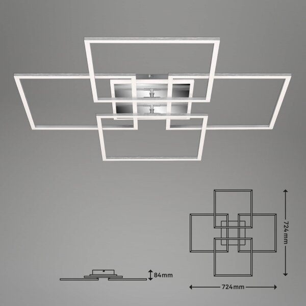 Lustră LED dimabilă aplicată FRAME LED/50W/230V Wi-Fi Tuya Brilo + telecomandă