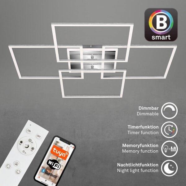Lustră LED dimabilă aplicată FRAME LED/50W/230V Wi-Fi Tuya Brilo + telecomandă