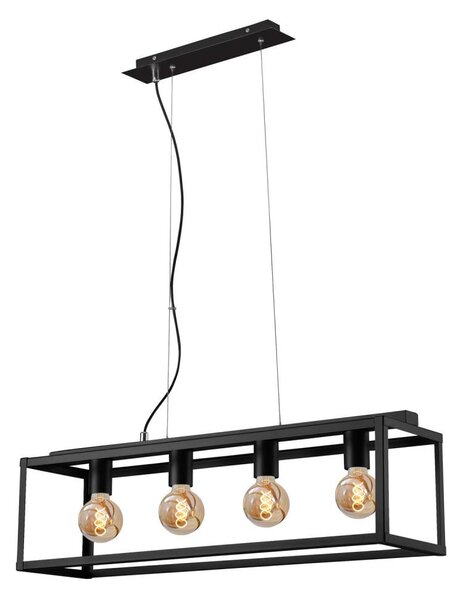 Lustră pe cablu BLACK STEEL 4xE27/40W/230V Briloner