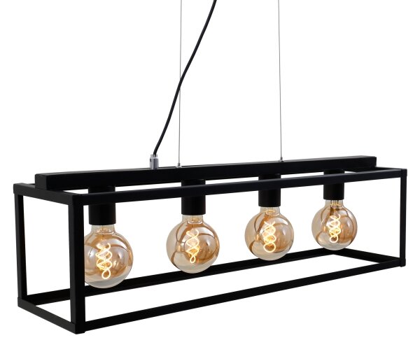 Lustră pe cablu BLACK STEEL 4xE27/40W/230V Briloner