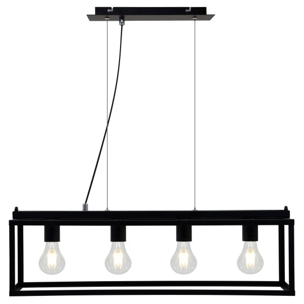 Lustră pe cablu BLACK STEEL 4xE27/40W/230V Briloner