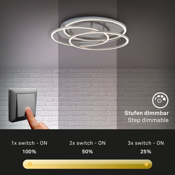 Plafonieră LED dimabilă FRAMES LED/60W/230V crom mat Briloner