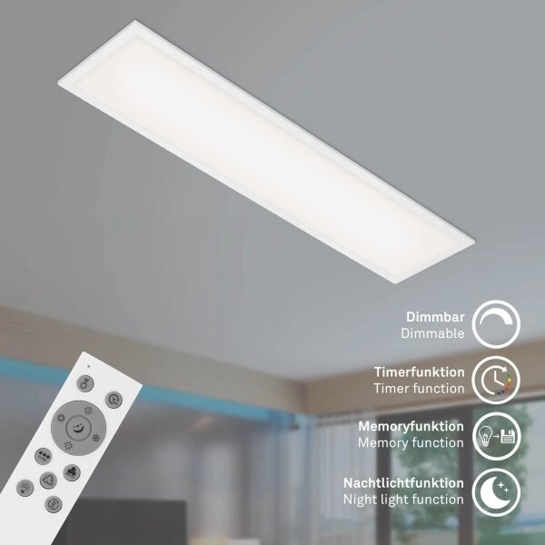 Plafonieră RGBW dimabilă SLIM LED/24W/230V 100x25 cm Brilo + telecomandă