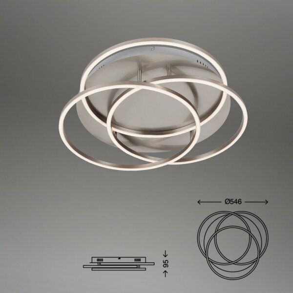 Plafonieră LED dimabilă FRAMES LED/60W/230V crom mat Briloner