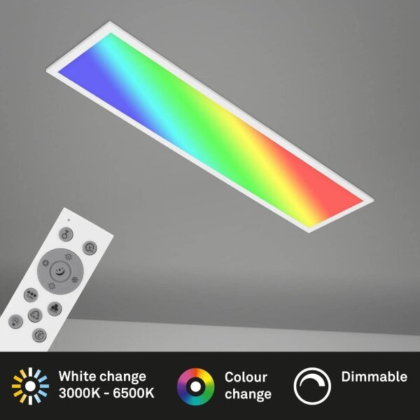 Plafonieră RGBW dimabilă SLIM LED/24W/230V 100x25 cm Brilo + telecomandă