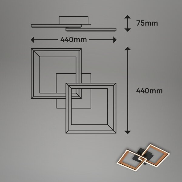 Lustră LED dimabilă aplicată FRAME 2xLED/11W/230V Brilo
