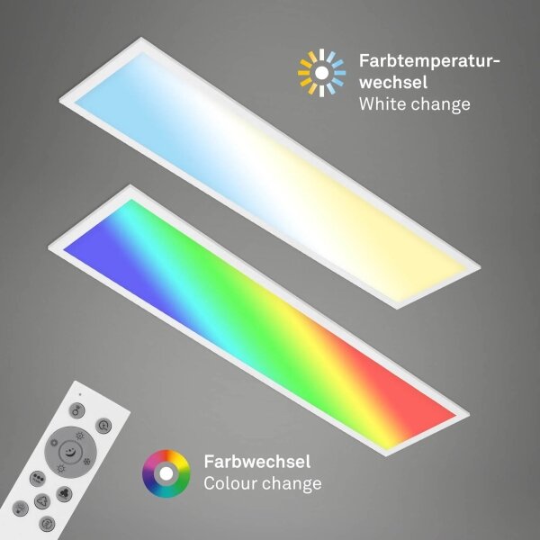Plafonieră RGBW dimabilă SLIM LED/24W/230V 100x25 cm Brilo + telecomandă