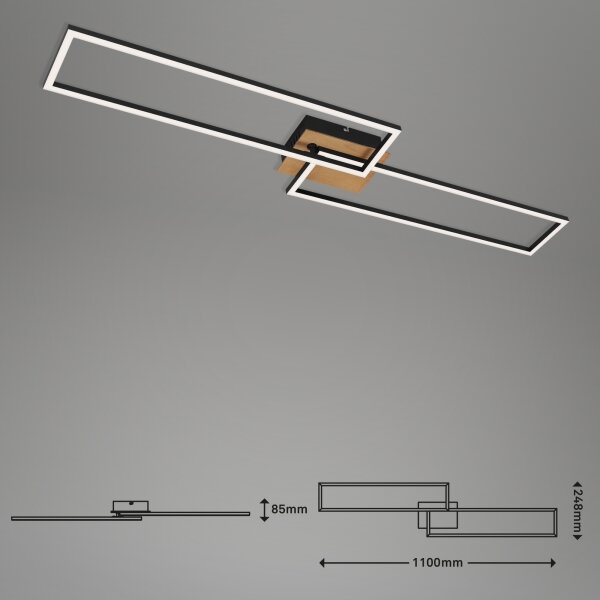 Lustră LED dimabilă aplicată FRAME 2xLED/20W/230V 2700-5000K Brilo + telecomandă
