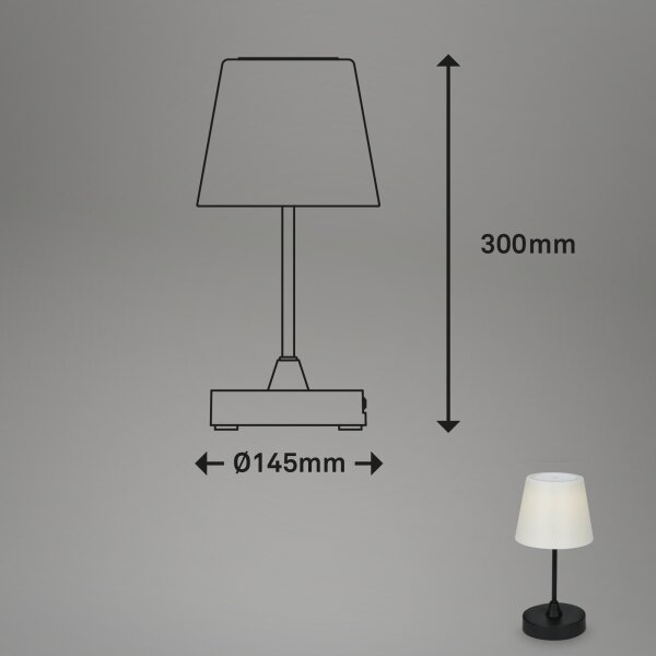 Lampă LED reîncărcabilă dimabilă de exterior Brilo LED/3W/5V IP44 2000 mAh