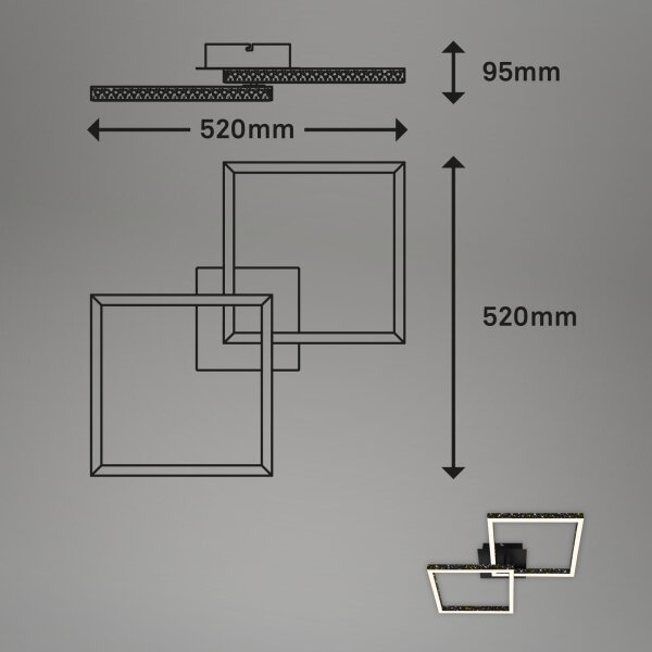 Lustră LED dimabilă aplicată FRAME 2xLED/9W/230V Brilo