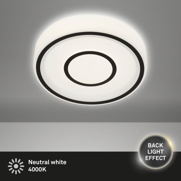 Plafonieră LED SIRKEL LED/12W/230V negru Briloner