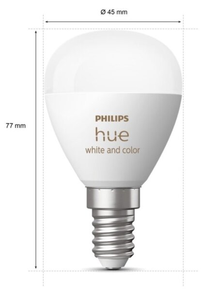 SET 2x bec LED RGBW dimabil Philips Hue WACA P45 E14/5,1W/230V