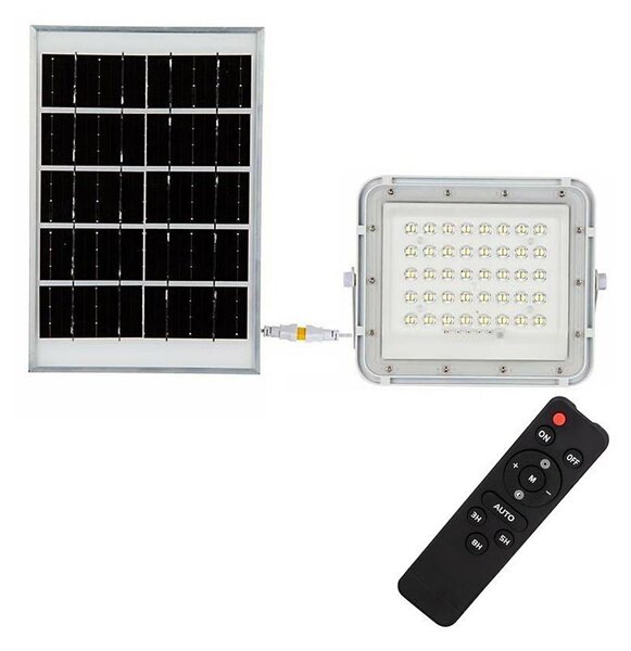Proiector LED solar de exterior LED/6W/3,2V IP65 4000K alb + telecomandă